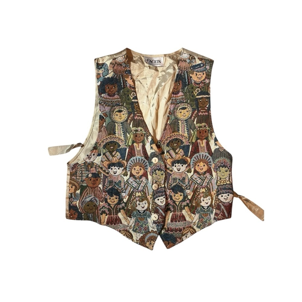 Vintage Tapestry Chic Diverse Children  Vest